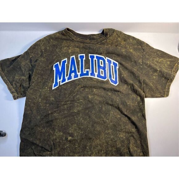 Malibu Forest Green Tie Dye Graphic Tee Large - Picture 2 of 6